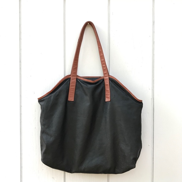 Vintage Italy Gianfranco Ferre / Dior Designer / Leather Shoulder Bag/Tote